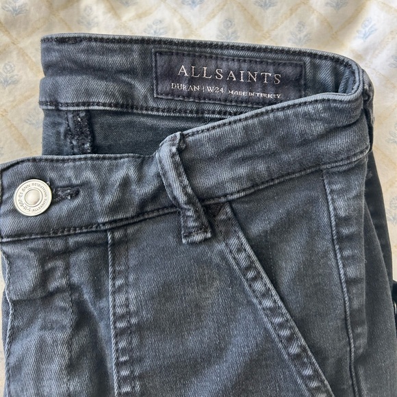Allsaints Denim Cargo Pants - Picture 1 of 3